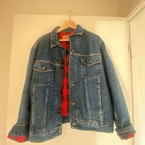 Vintage Gap Denim Jacket with Red Plaid lining